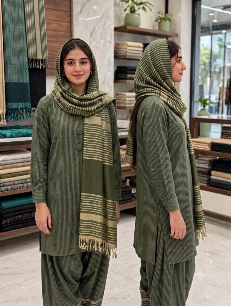 3 Piece Dress - MEHNDI