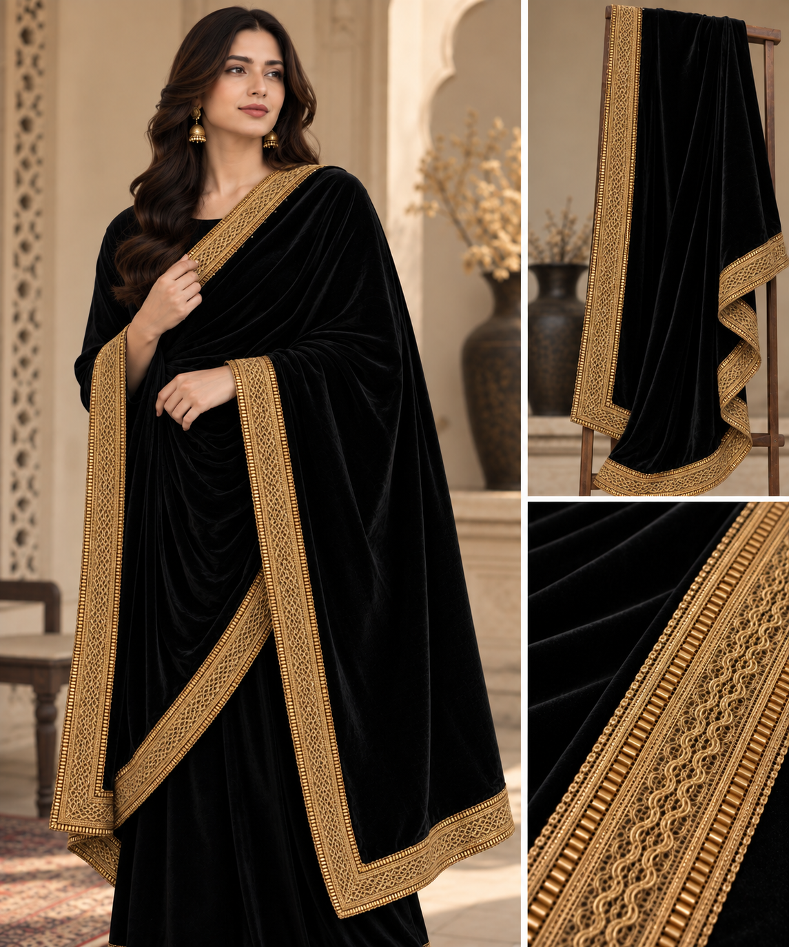 Girls Premium Velvet Shawal - D1