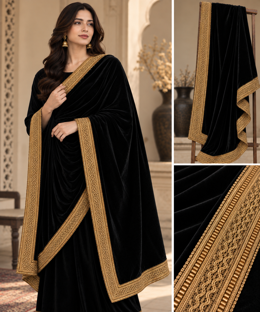 Girls Premium Velvet Shawal - D1