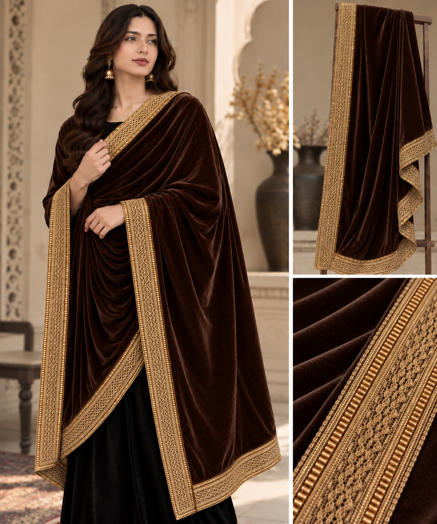 Girls Premium Velvet Shawal - D4