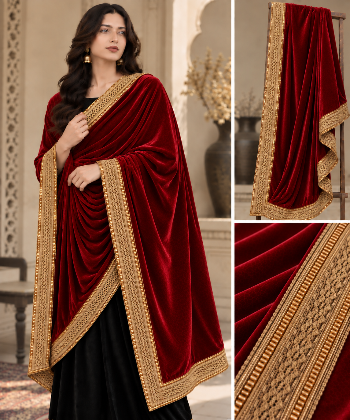 Girls Premium Velvet Shawal - D8
