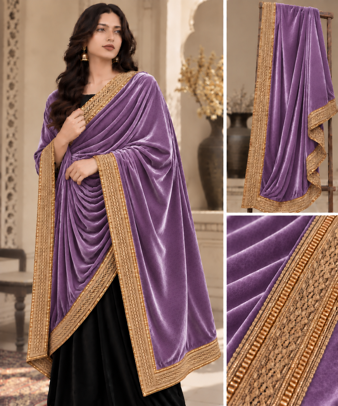 Girls Premium Velvet Shawal - D9