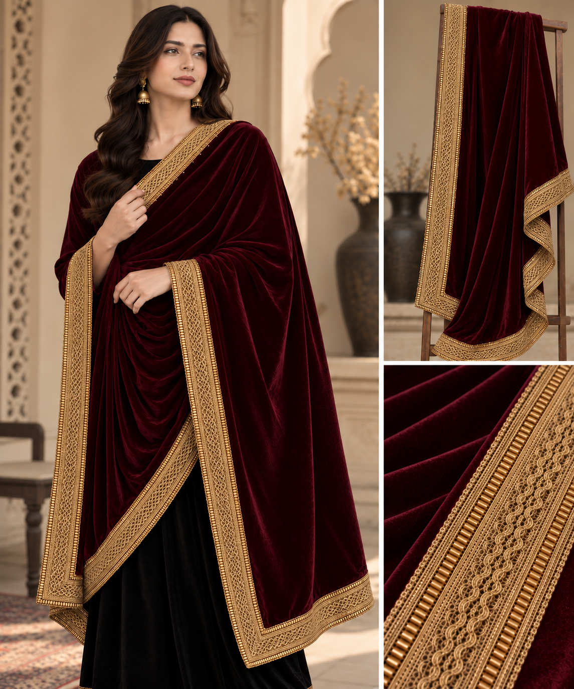 Girls Premium Velvet Shawal - D2