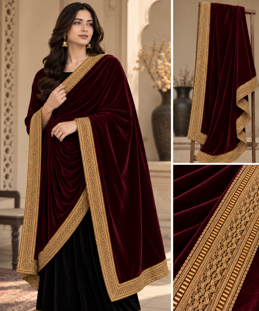 Girls Premium Velvet Shawal - D2