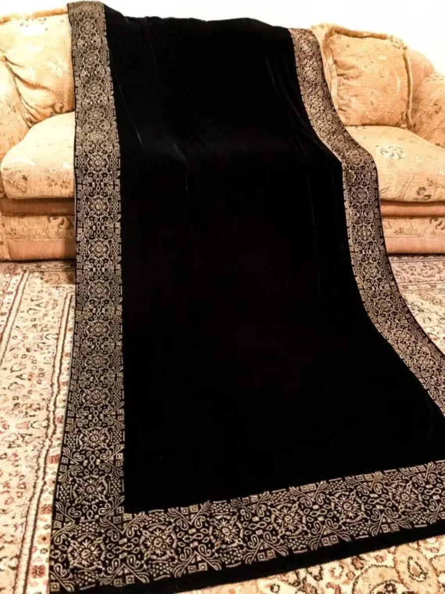 Women Velvet Shawal Straight Design Diffo